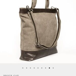 Olive Green Canvas Messenger Bag